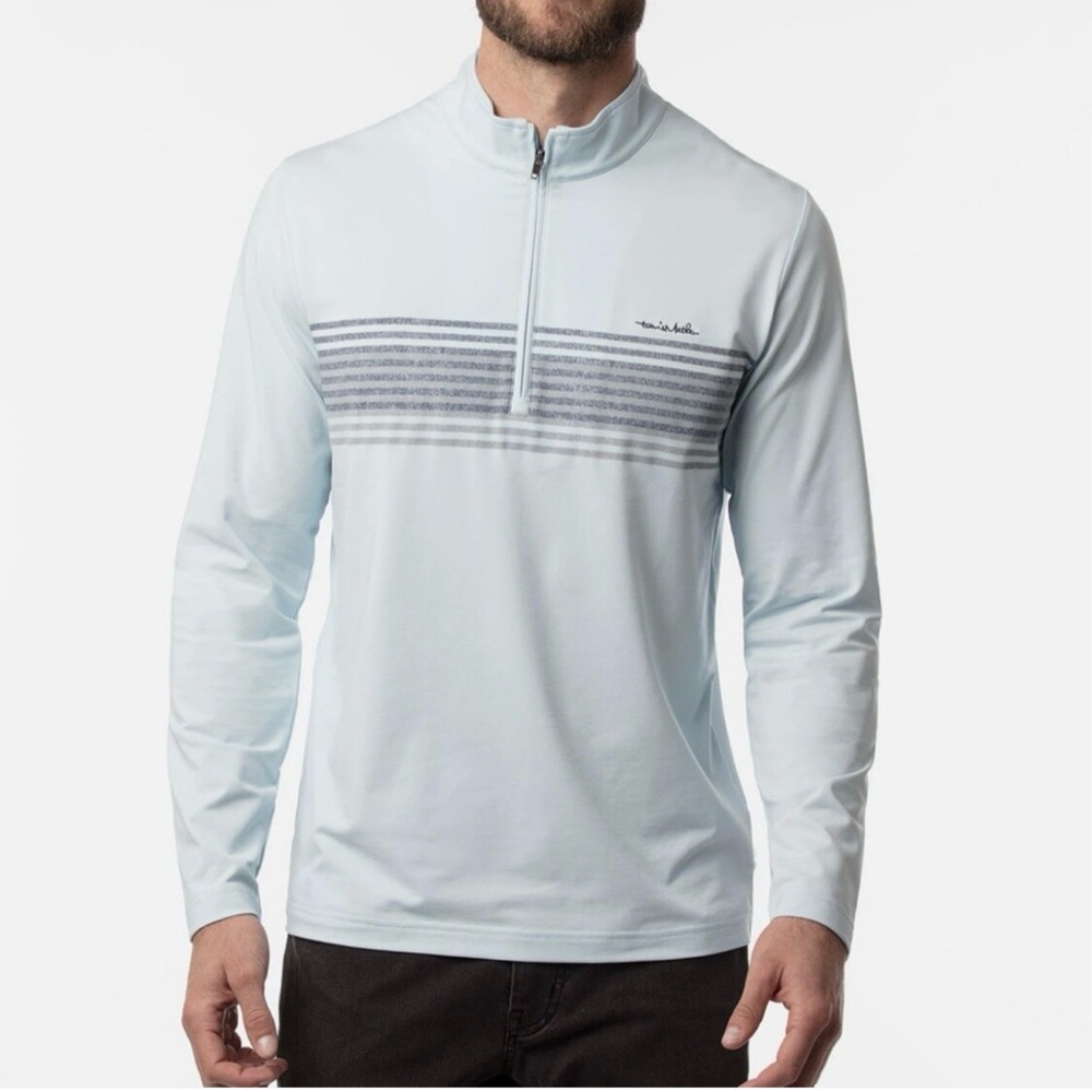 Travis Mathew Blue Blanket Quarter Zip Performance Sport Jacket Golf XXL